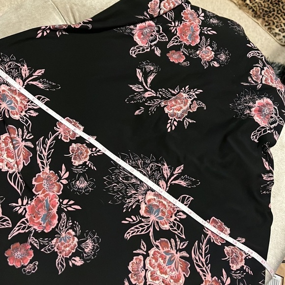 Mudd brand super soft tank, style dress with crisscross back, black with pink - Picture 10 of 12